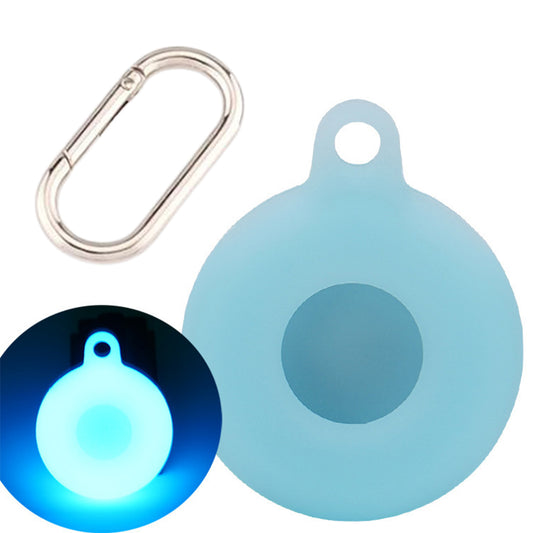 2X Blue Luminous Case Glow In Dark Tracker Protector Cover Key Chain For AirTag