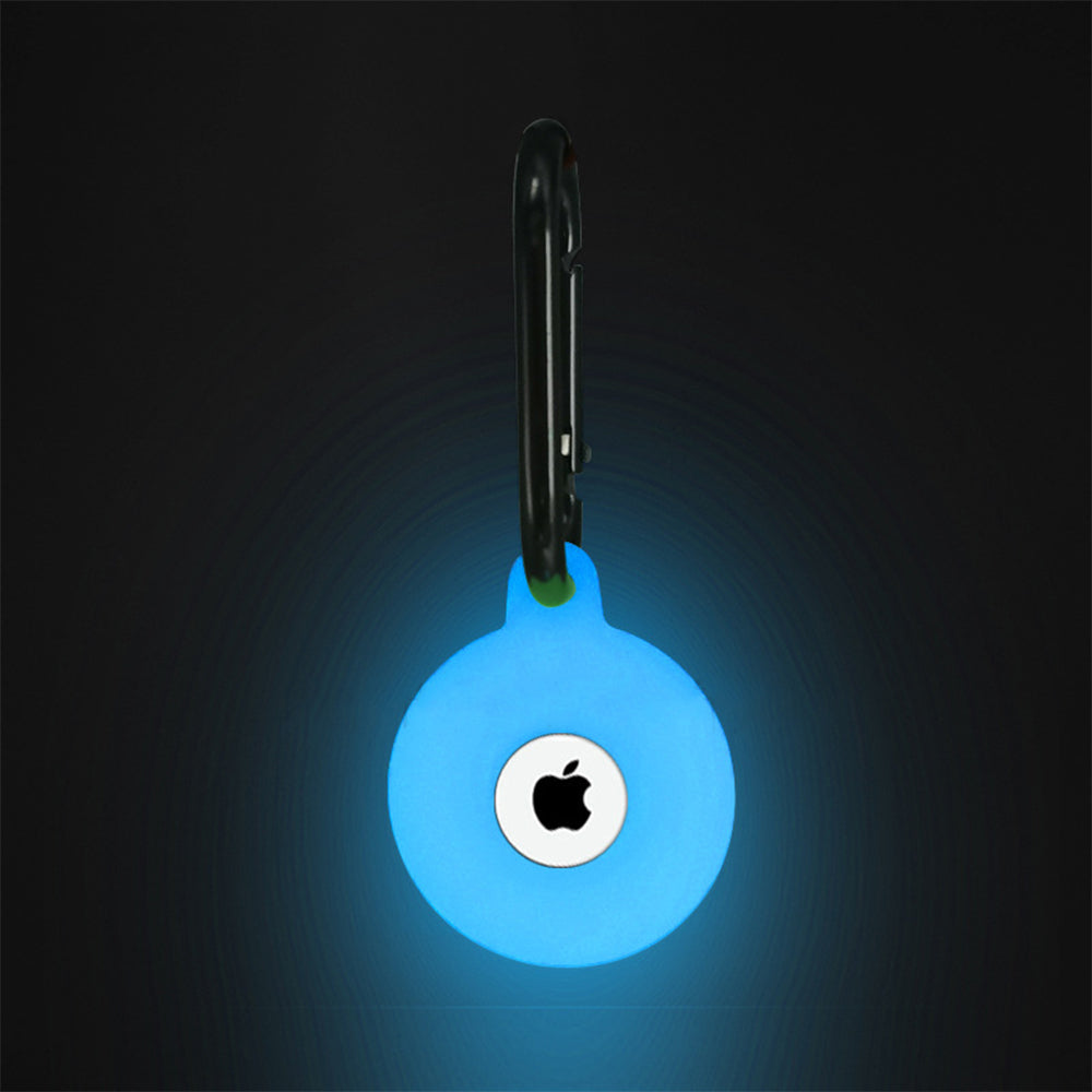 2X Blue Luminous Case Glow In Dark Tracker Protector Cover Key Chain For AirTag