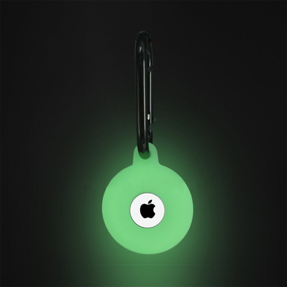 2X Green Luminous Case Glow In Dark Tracker Protector Cover Key Chain For AirTag