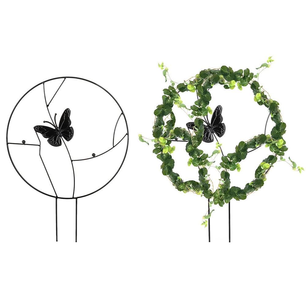 2 X Butterfly Potted Plant Trellis Climbing Vine Plants Support Frame Home Decor
