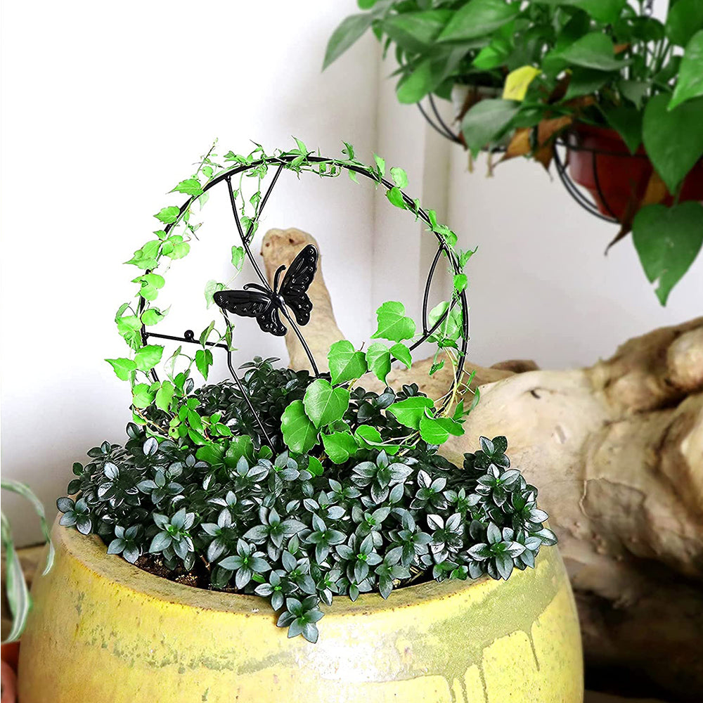 2 X Butterfly Potted Plant Trellis Climbing Vine Plants Support Frame Home Decor
