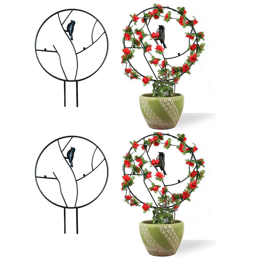 4 X Bird Potted Plant Trellis Climbing Vine Plants Support Frame Home Decor