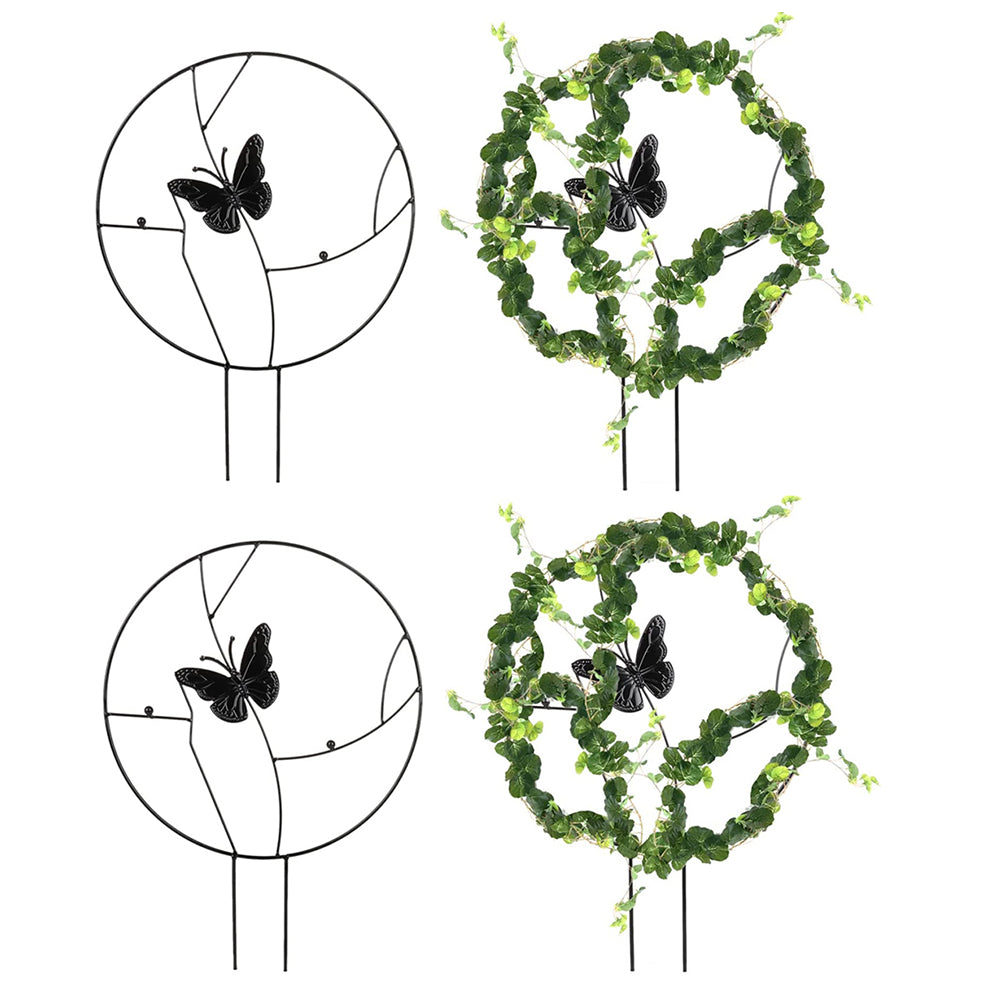 4 X Butterfly Potted Plant Trellis Climbing Vine Plants Support Frame Home Decor