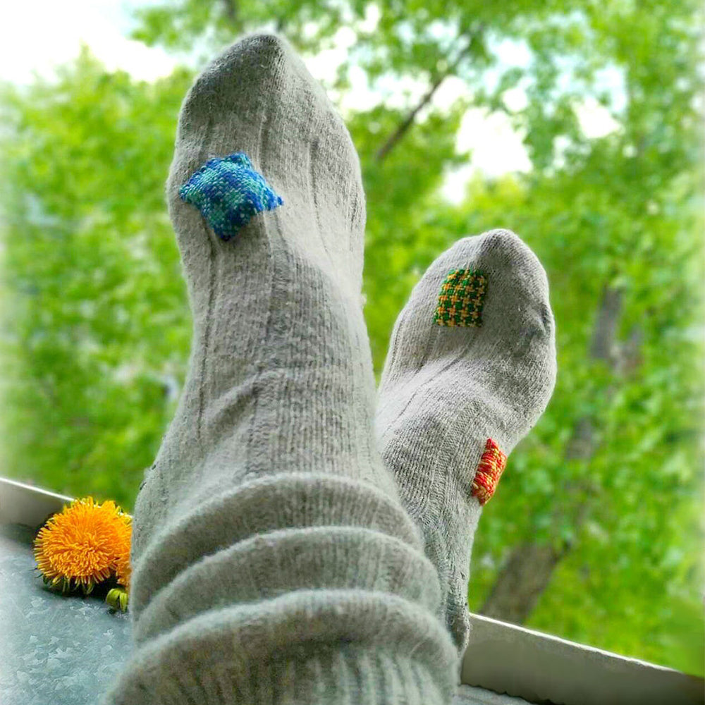 2 X Wooden Small Loom Speedweve Type Weave Tool Set DIY 14 Hooks Darning Machine