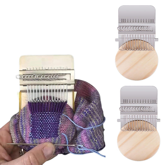 2 X Wooden Small Loom Speedweve Type Weave Tool Set DIY 14 Hooks Darning Machine
