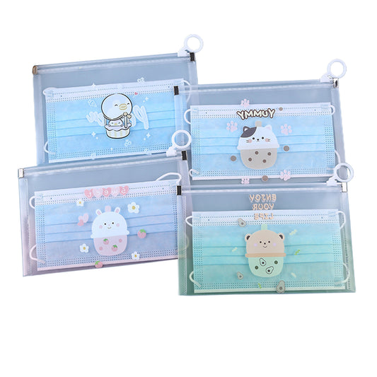 12PCS Portable Face Mask Storage Bag with Zipper