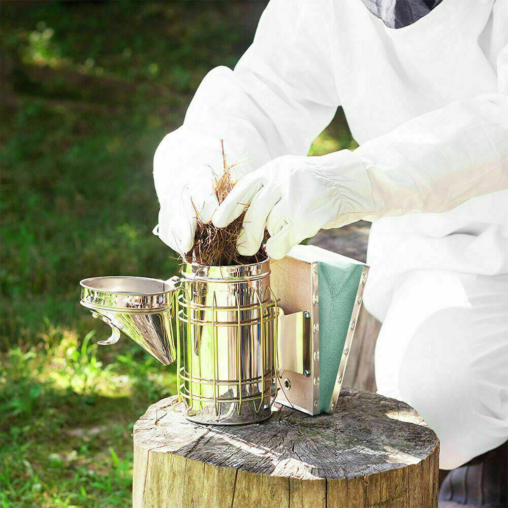 8PCS Beekeeping Supplies Tool Set Bee Smoker Brush Hive Scraper Frame Lifter