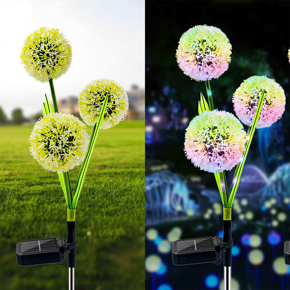 2X Solar Powered Dandelion Lights Patio Stake Walkway Lamp Outdoor Garden Decor