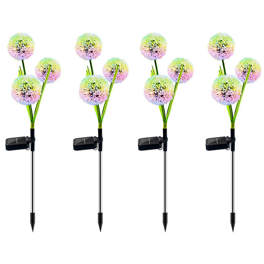 4X Solar Powered Dandelion Lights Patio Stake Walkway Lamp Outdoor Garden Decor
