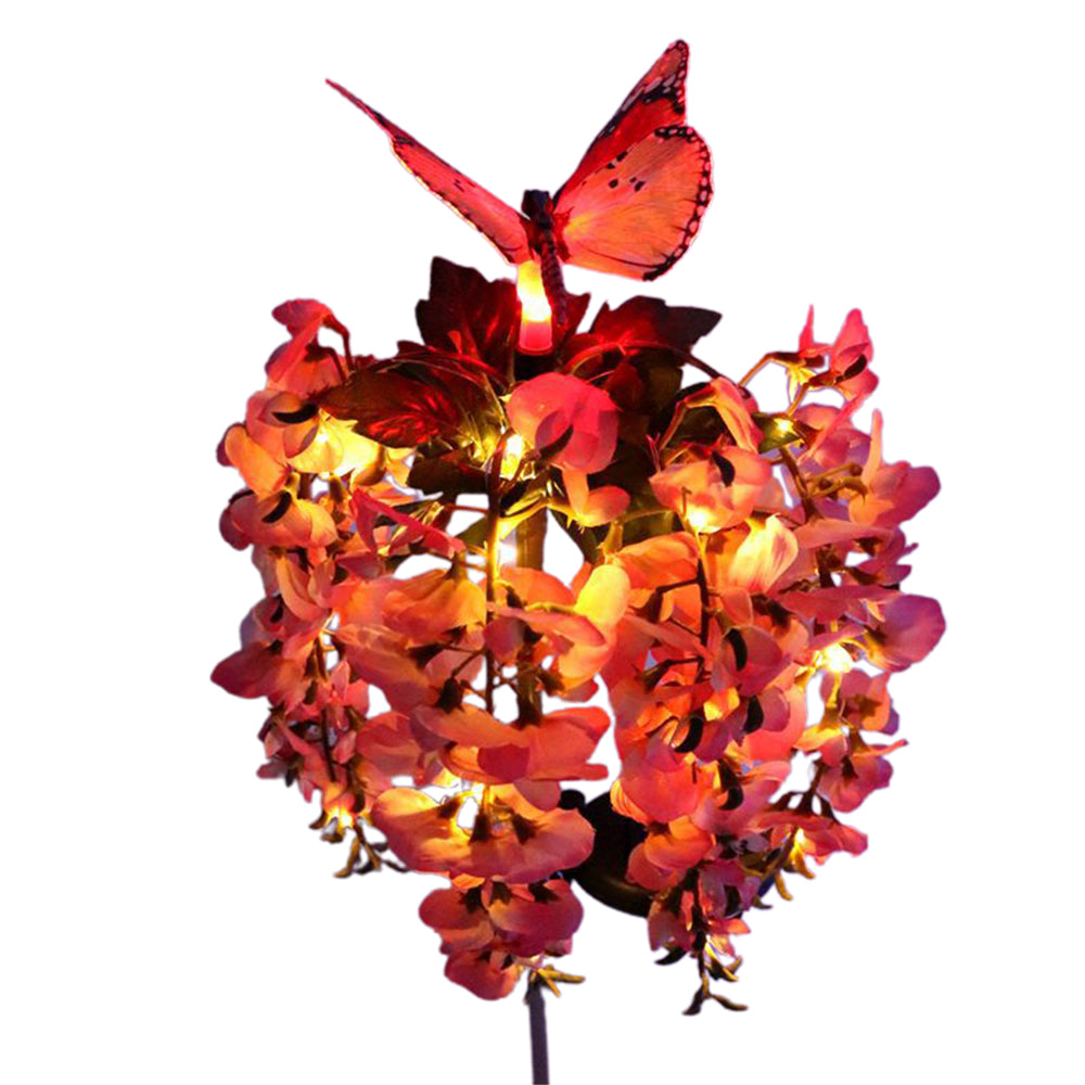 4X Solar Powered Butterfly Flower Light Patio Walkway Lamp Outdoor Garden Decor