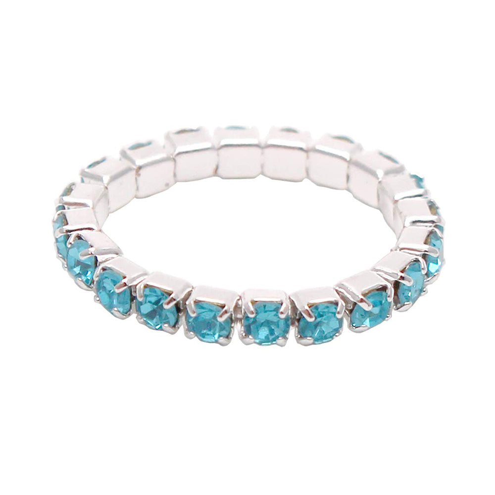 12PCS Elastic Colorful Rhinestones Toe Rings for Women Girls