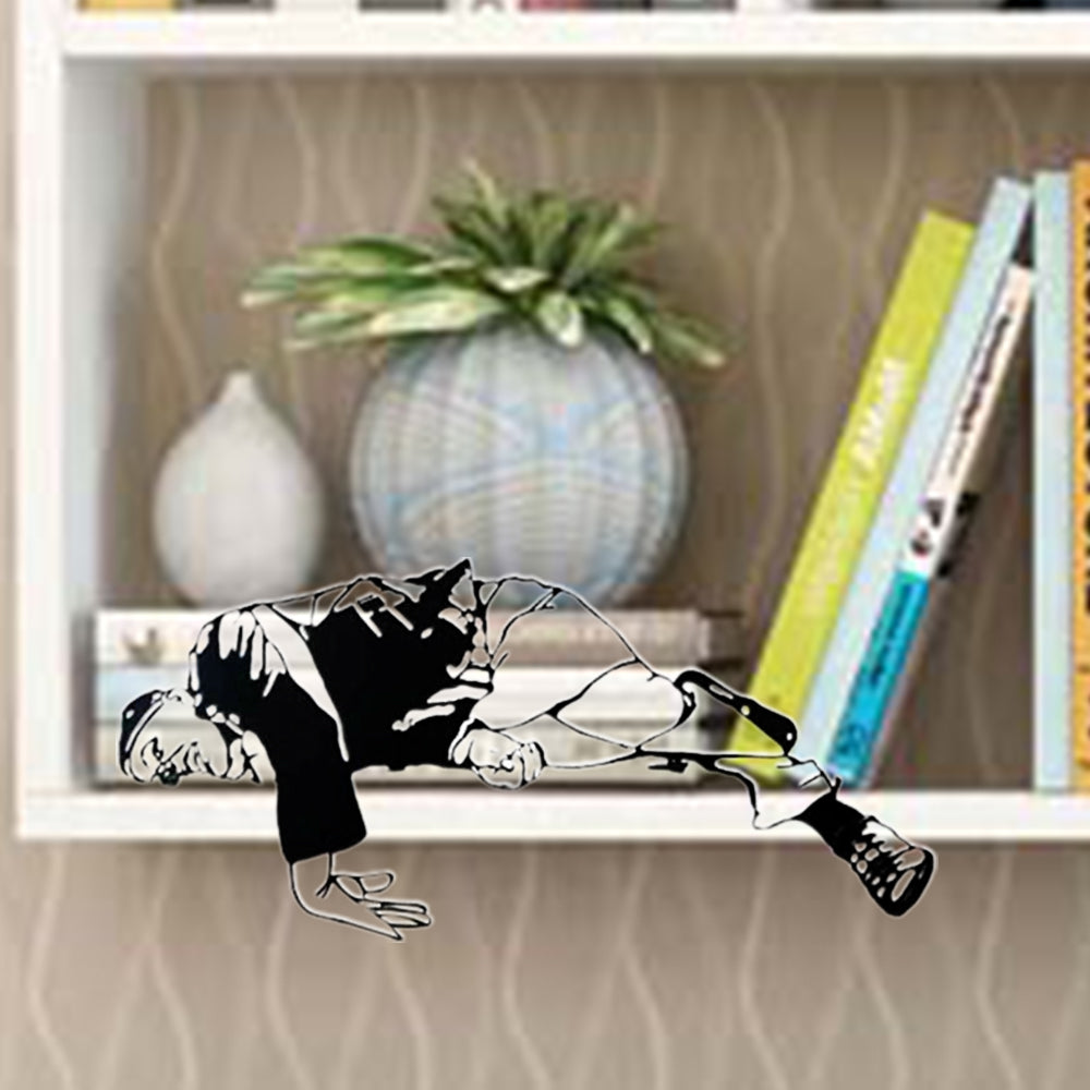 2 X Metal Ground Mount Decor Book Shelf Sculpture Home Decor