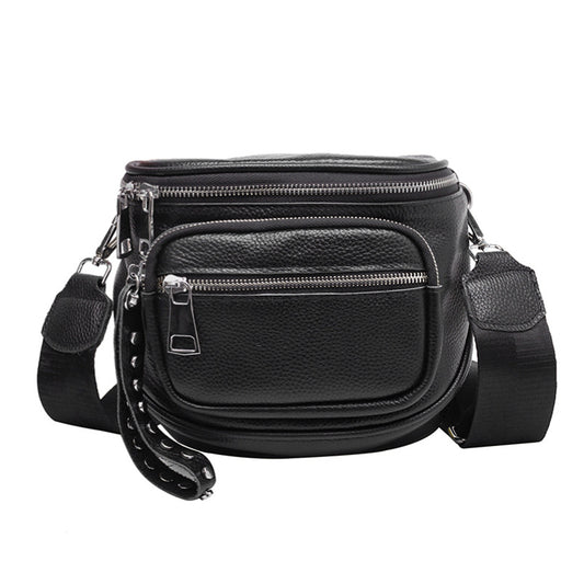 Women Genuine Leather Crossbody Bag Shoulder Bag Multi Pockets Bag