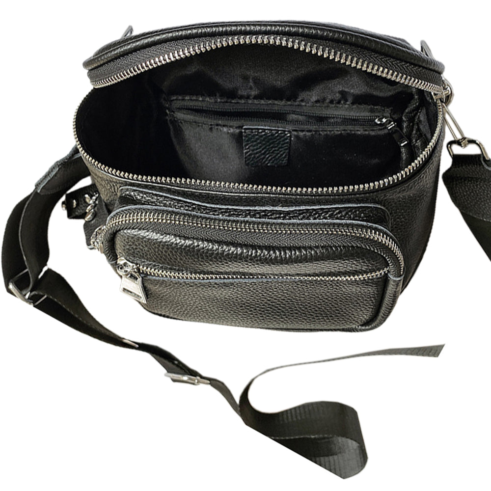 Women Genuine Leather Crossbody Bag Shoulder Bag Multi Pockets Bag