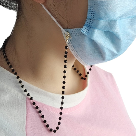 2X Black Mask Chain Eyeglass Glasses Chains Sunglass Necklace Holder Lanyard