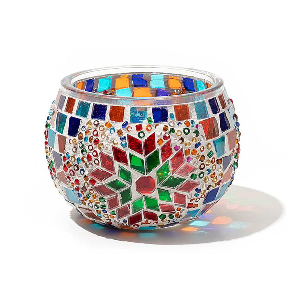 DIY Mosaic Tiles Stained Glass Candle Holder Tea Light Holder Key Organizer