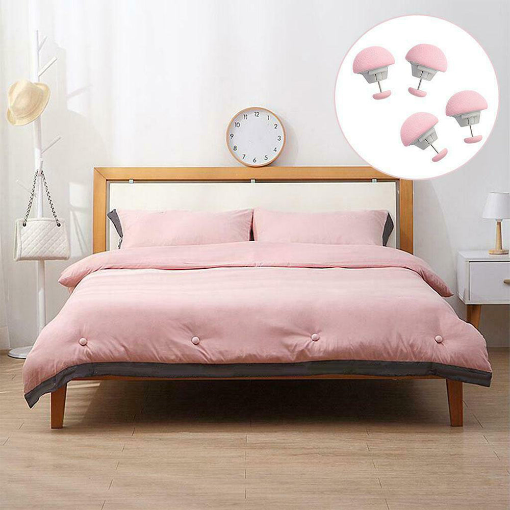 24Pcs Mushroom Duvet Cover Pins Bed Sheet Clip Pink