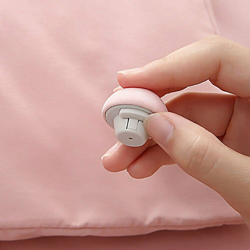 24Pcs Mushroom Duvet Cover Pins Bed Sheet Clip Pink