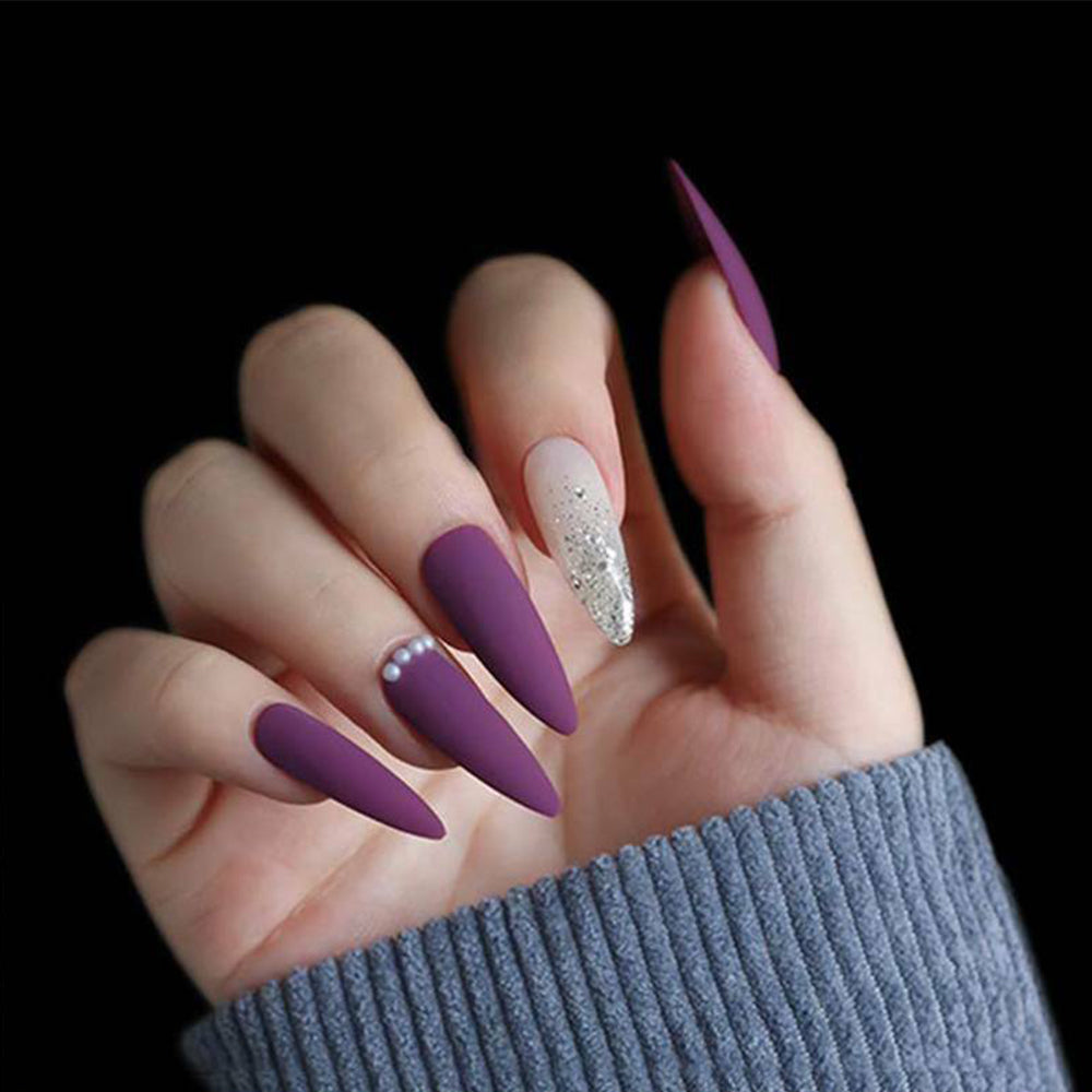 200Pcs Clear Fake Nail Tips with 20 Sheets Self Adhesive Manicure Nail Sticker