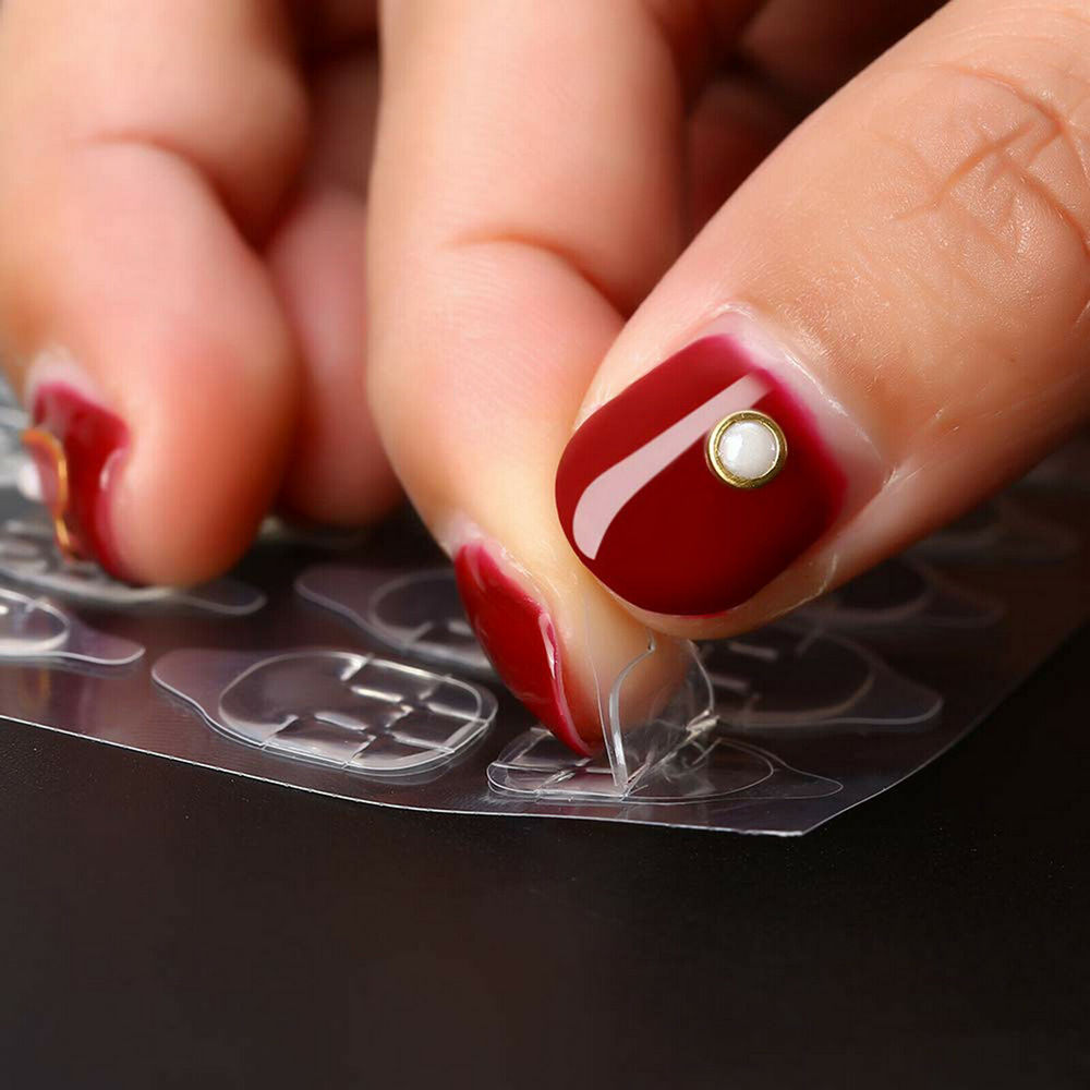 200Pcs Clear Fake Nail Tips with 20 Sheets Self Adhesive Manicure Nail Sticker