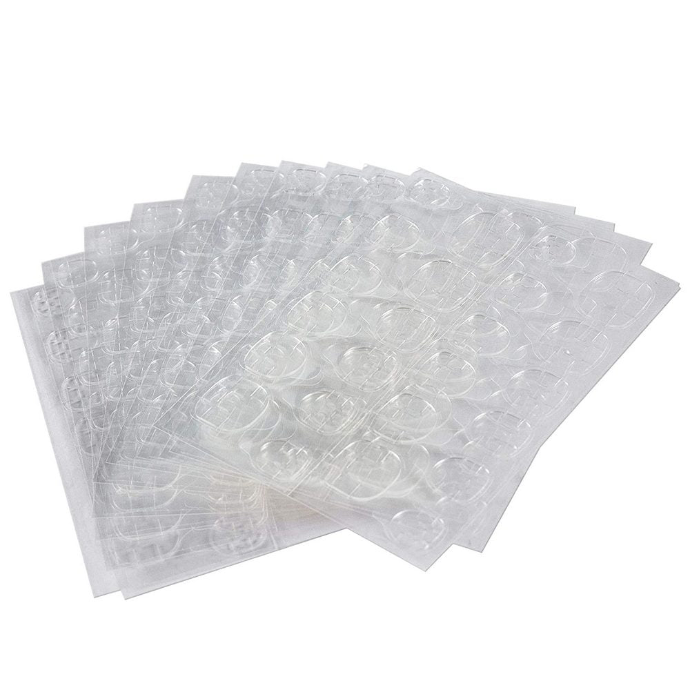 200Pcs Clear Fake Nail Tips with 20 Sheets Self Adhesive Manicure Nail Sticker