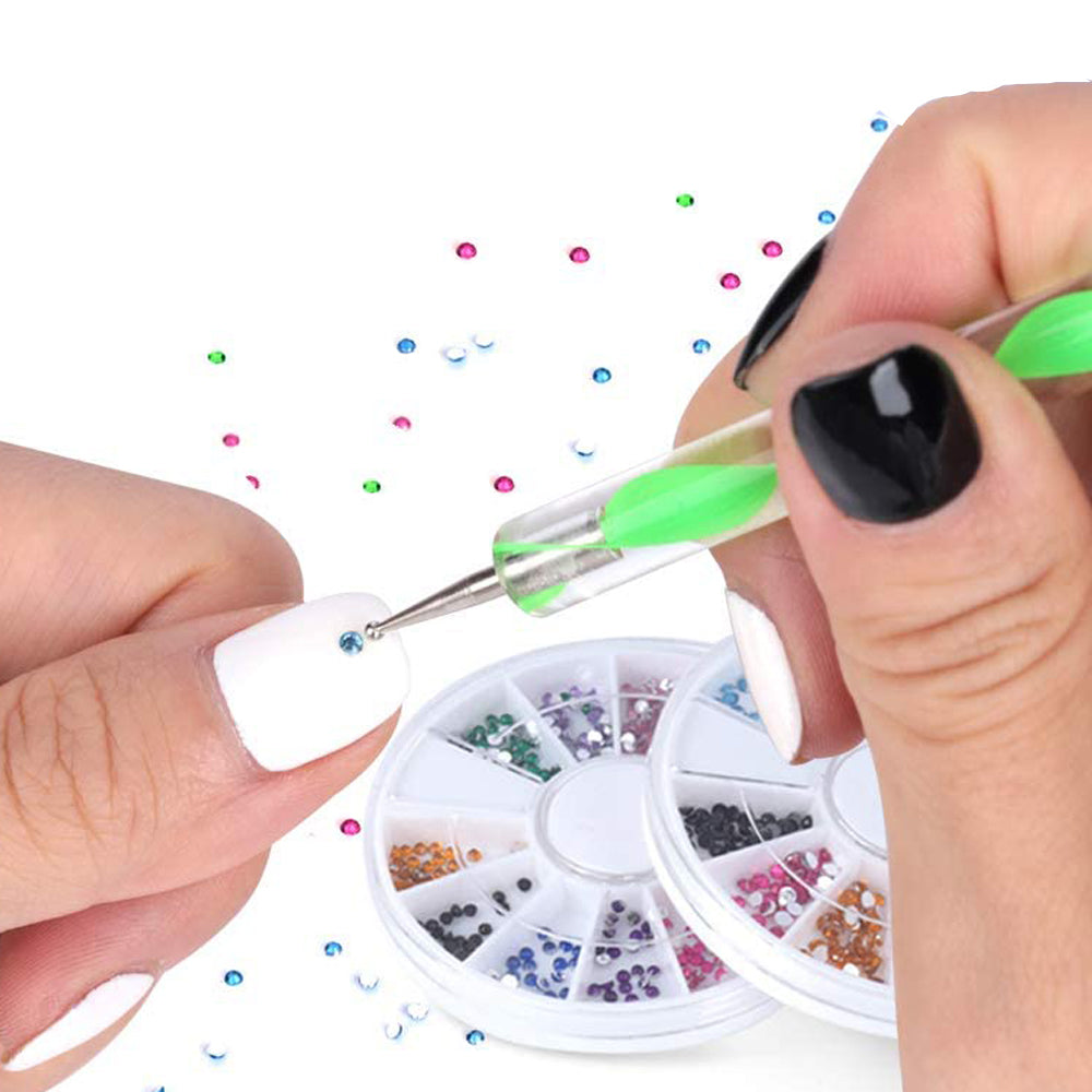 Nail Art Tools 200Pcs Clear False Nail Tips with 20 Sheets Manicure Nail Sticker