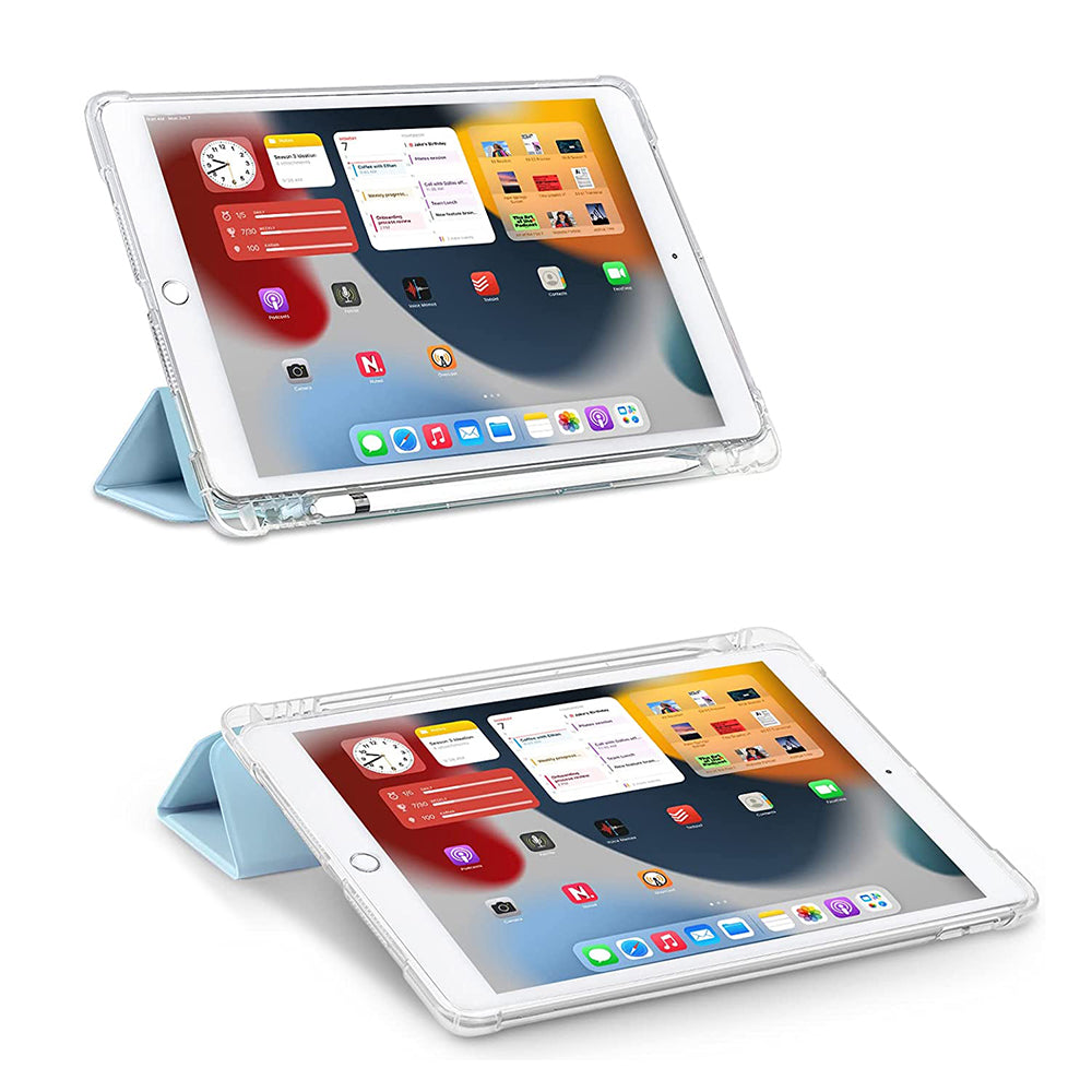 2X Tablet Case for iPad 10.2 with Pencil Holder for Apple Pencil Blue Pink Tablet Accessories