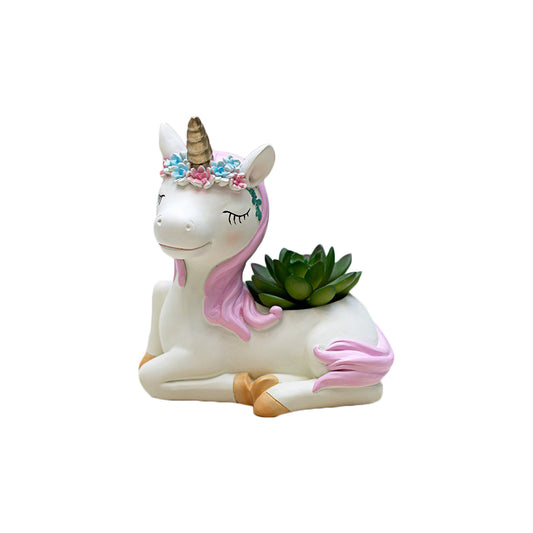 1X Unicorn Succulent Planter Pot Plant Pot Pink