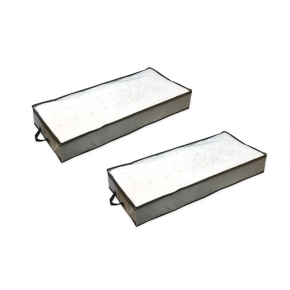 2X Foldable Under Bed Clothes Bag Quilt Storage Organiser