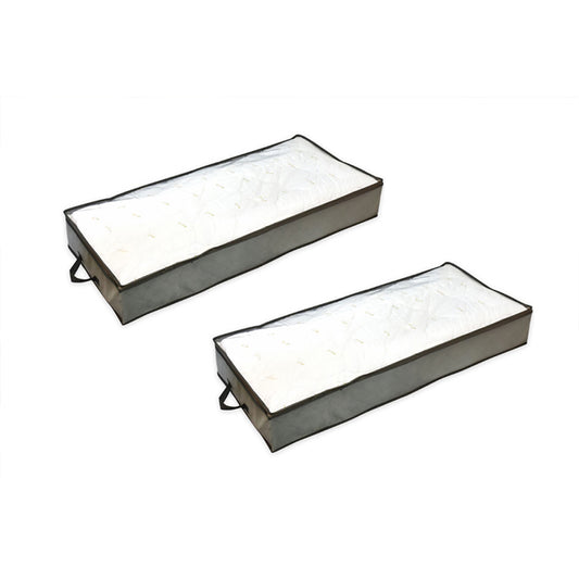 2X Foldable Under Bed Clothes Bag Quilt Storage Organiser