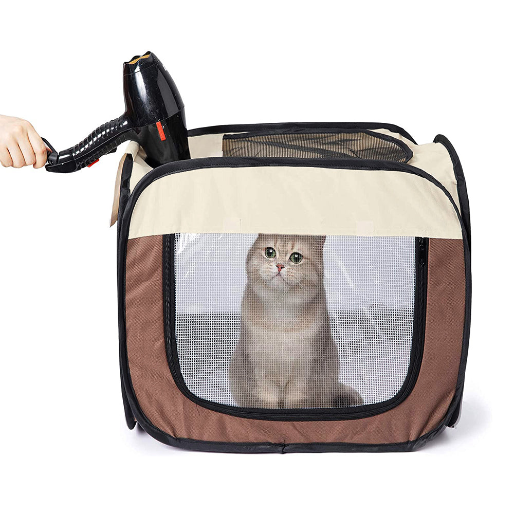 Small Foldable Home Pet Drying Box Pet Dry Room with Clear Window