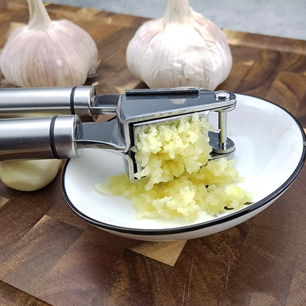 Kitchen Garlic Crusher Stainless Steel Garlic Press Mincer Peeler Set