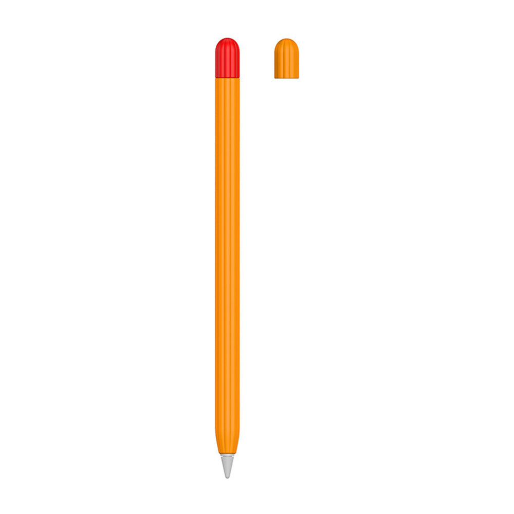 2X for Apple Pencil 2nd Generation Silicone Pencil Cover Pen Sleeve Black Orange