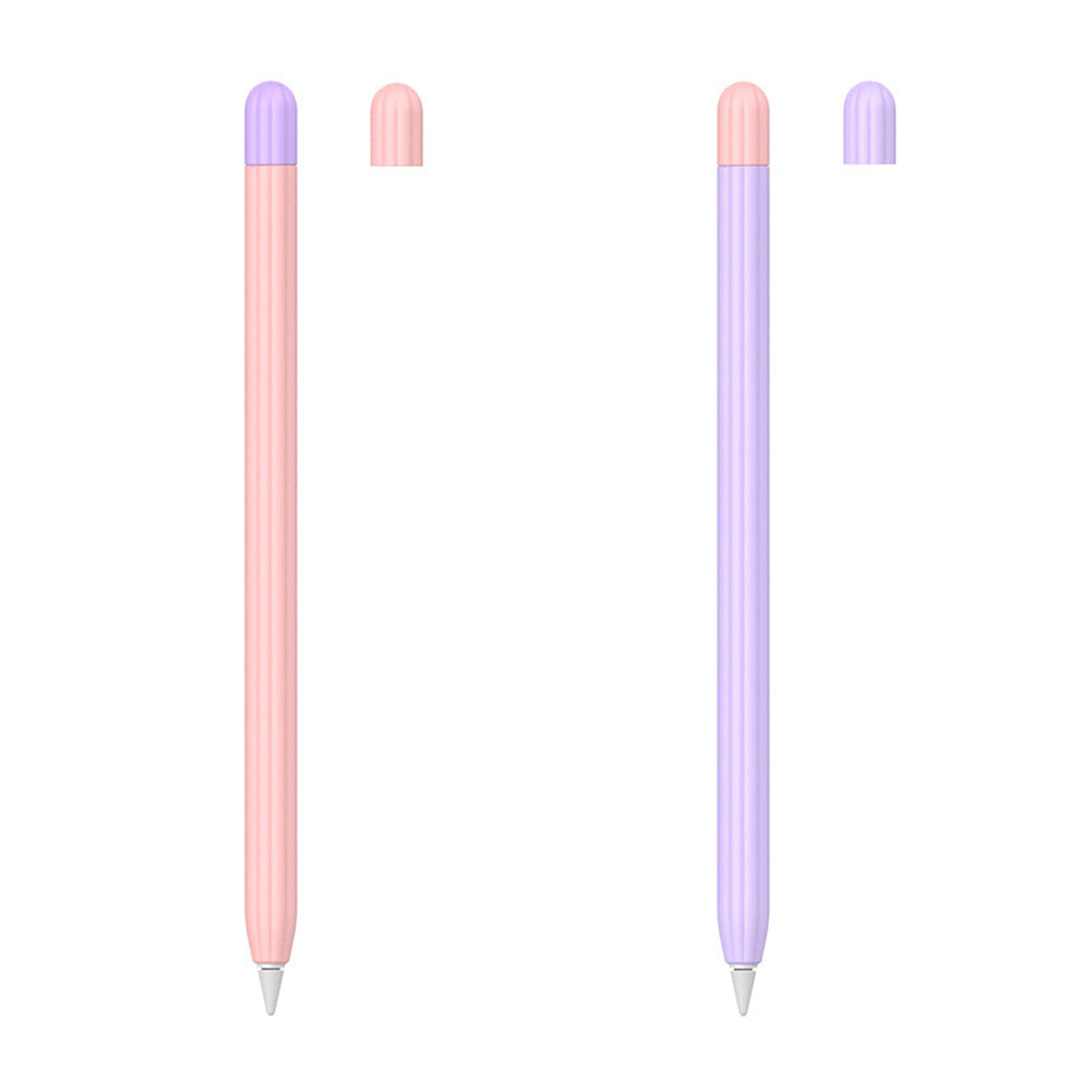 2X for Apple Pencil 1st Generation Silicone Pencil Cover Pen Sleeve Pink Purple