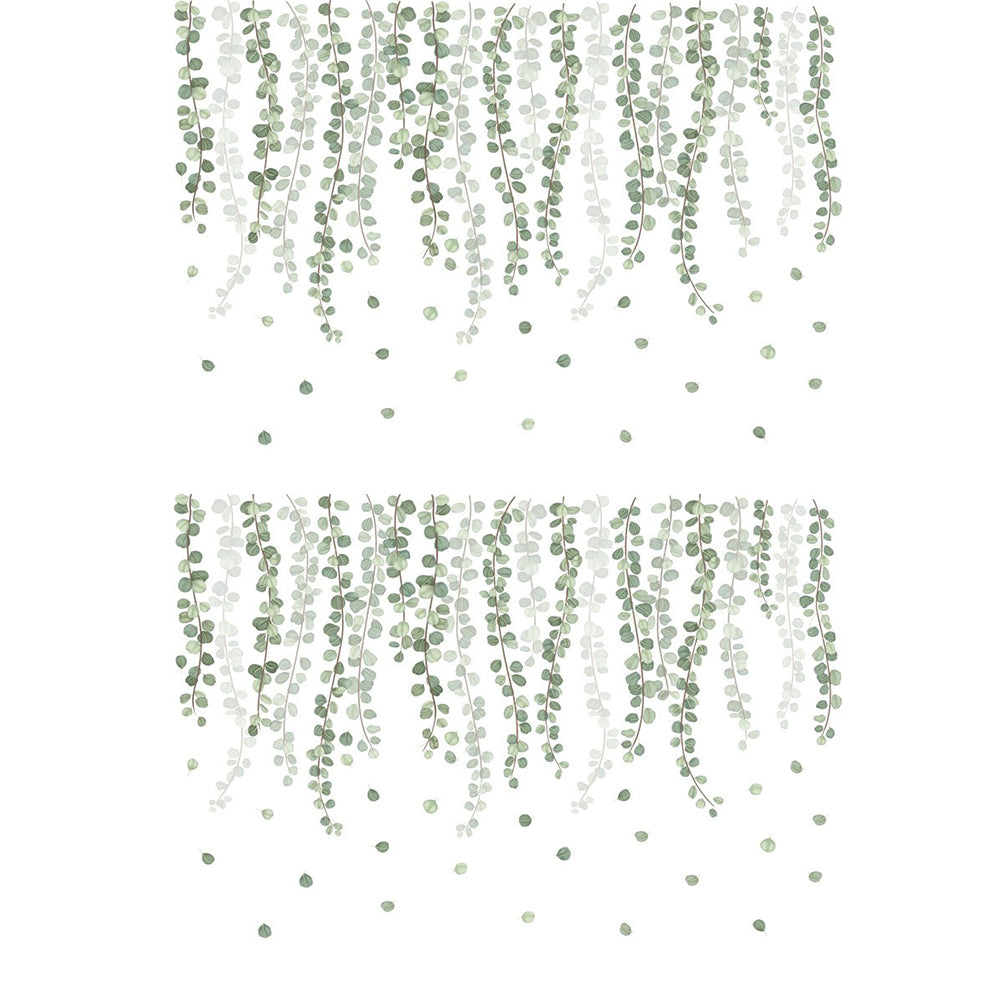2X Self-Adhesive Green Leaves Vine Plant Wall Sticker Wallpaper Home Decor