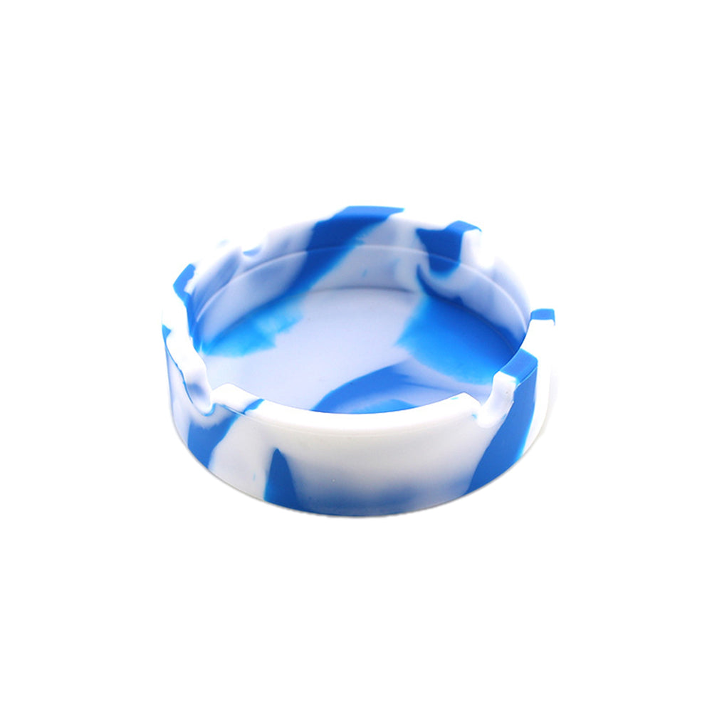 3X Silicone Ashtray 4 Slots Ash Tray Coaster Camouflage Blue Grey Green