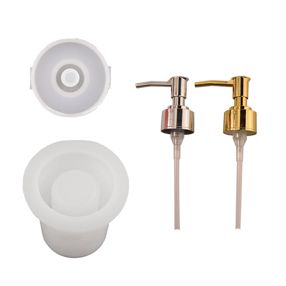 DIY Resin Casting Mould Perfume Bottle Silicone Mold Soap Dispenser Pump Style 1