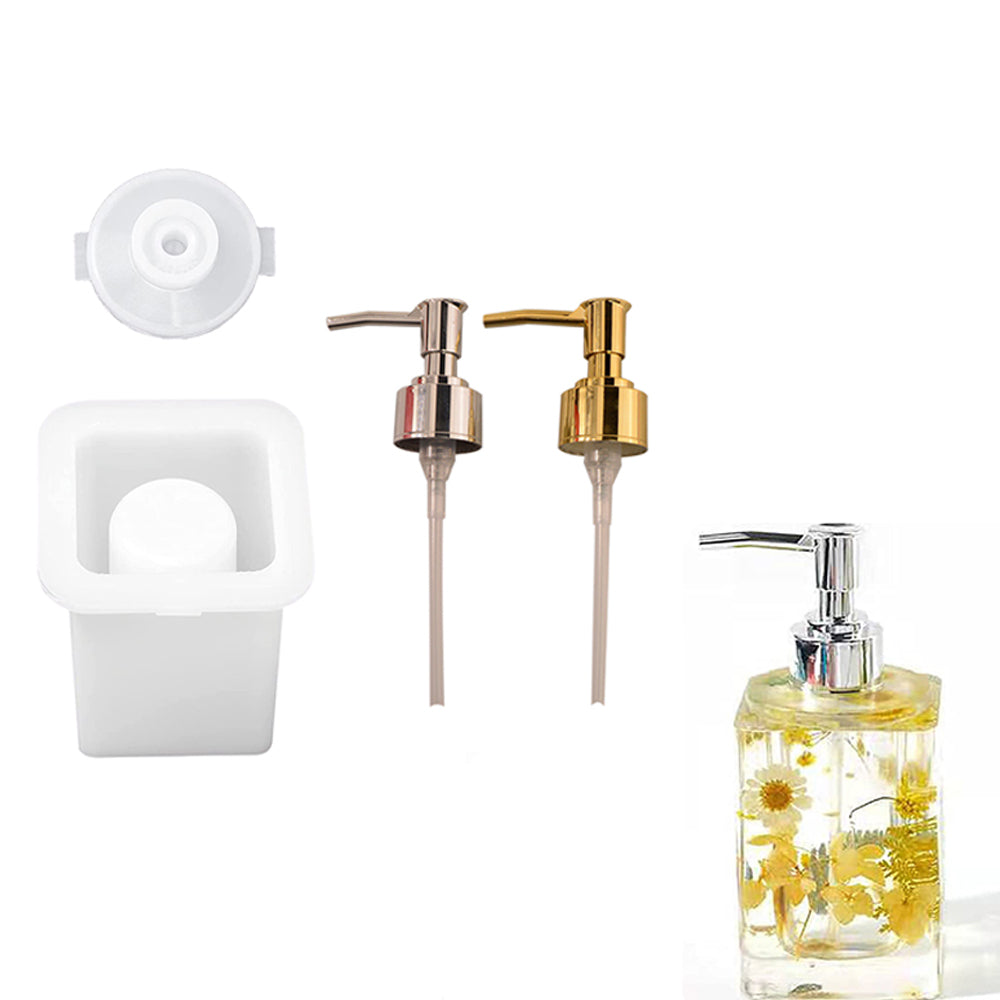 DIY Resin Casting Mould Perfume Bottle Silicone Mold Soap Dispenser Pump Style 2