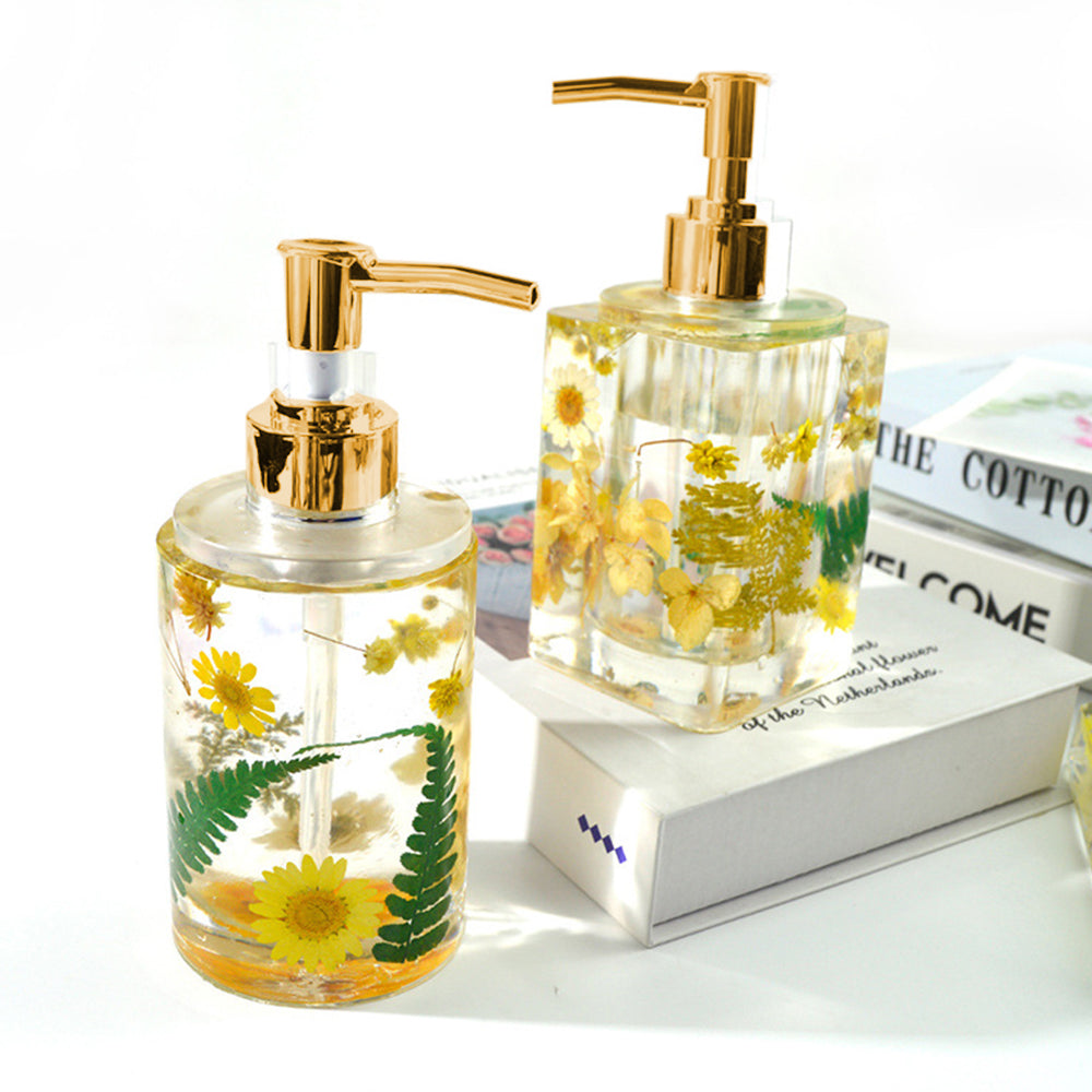 2X DIY Resin Casting Mould Perfume Bottle Silicone Mold Soap Dispenser Pump