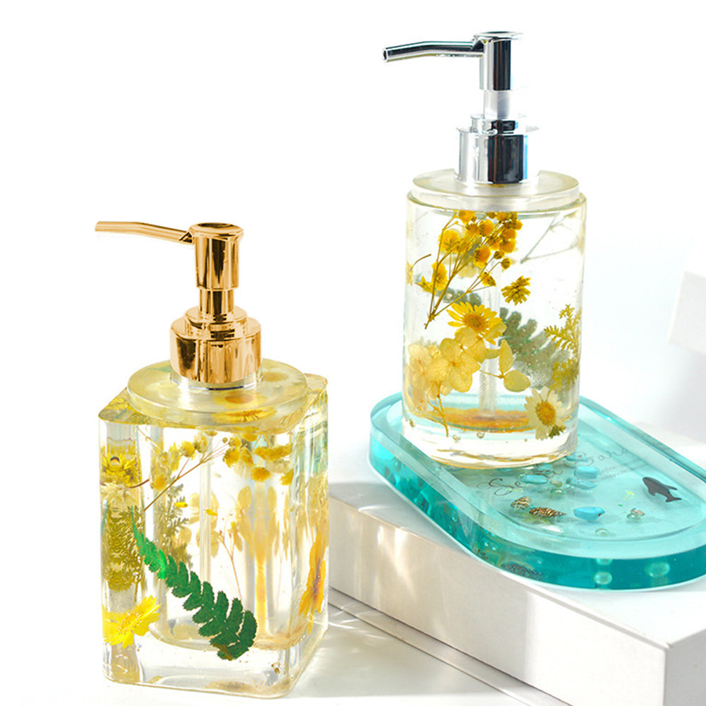 2X DIY Resin Casting Mould Perfume Bottle Silicone Mold Soap Dispenser Pump
