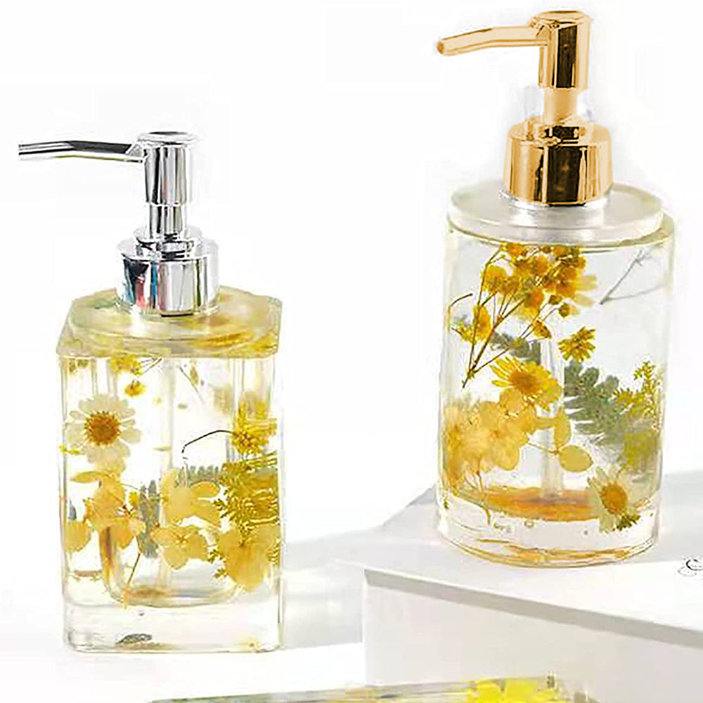 2X DIY Resin Casting Mould Perfume Bottle Silicone Mold Soap Dispenser Pump