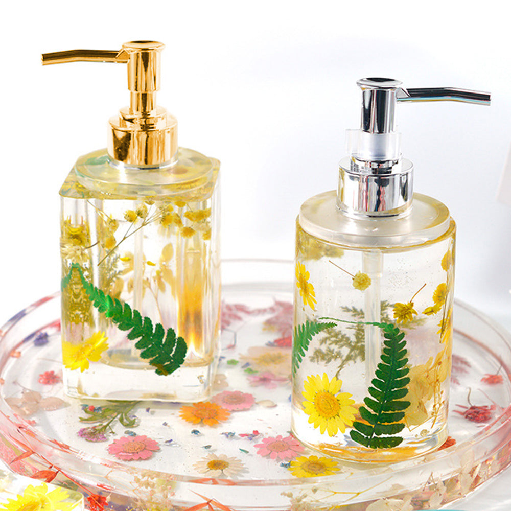 2X DIY Resin Casting Mould Perfume Bottle Silicone Mold Soap Dispenser Pump