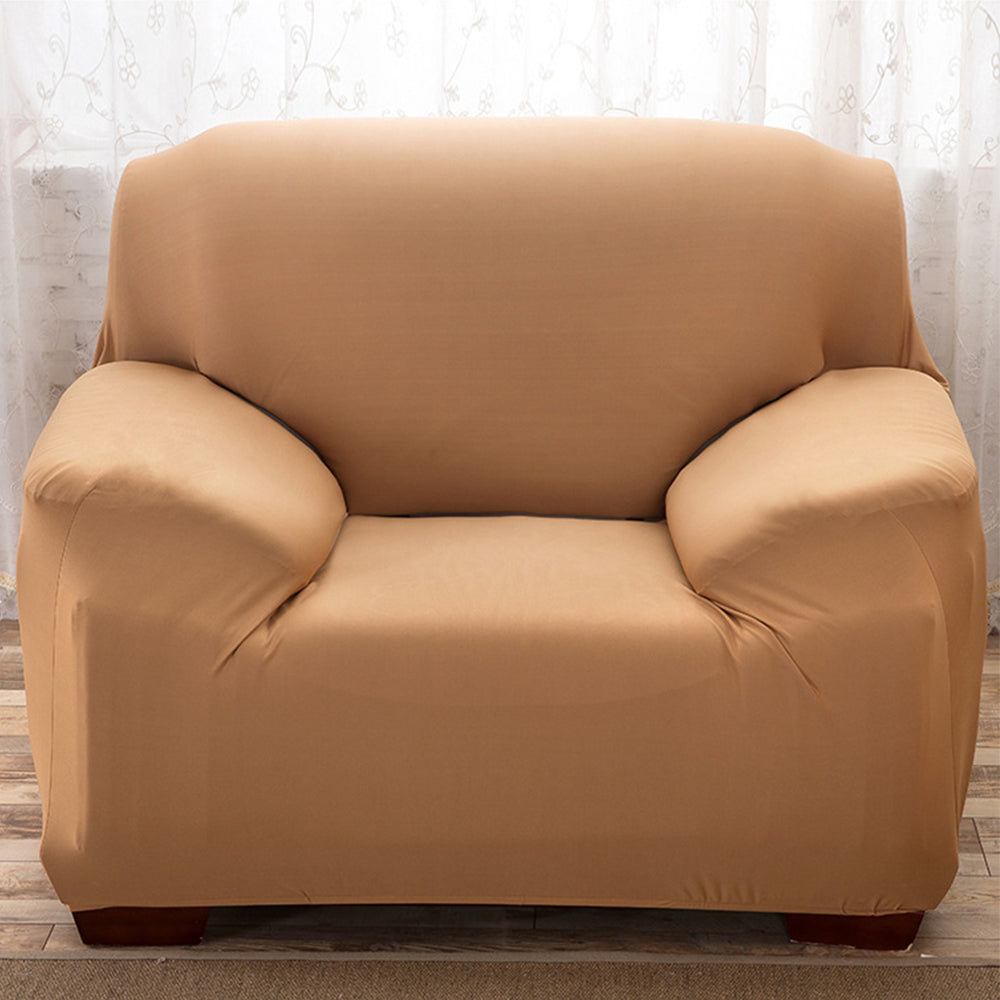 Sofa Cover Couch Cover Furniture Protector Stretch Sofa Slipcover for 1 Seater Camel