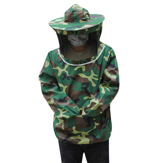 Beekeeping Protective Suit Protective Coat Hat Jacket Smock Camouflage