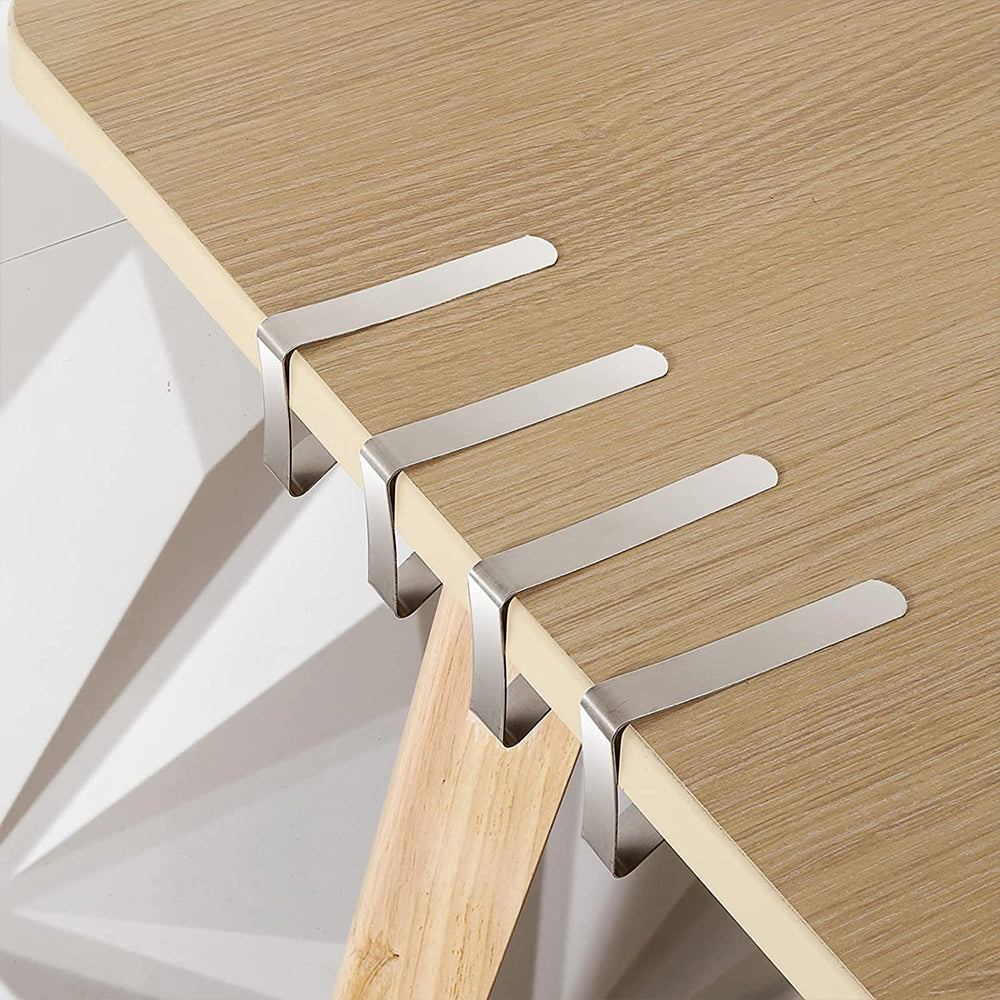 24PCS Stainless Steel Tablecloth Clips Triangle Desk Table Cloth Cover Clamps