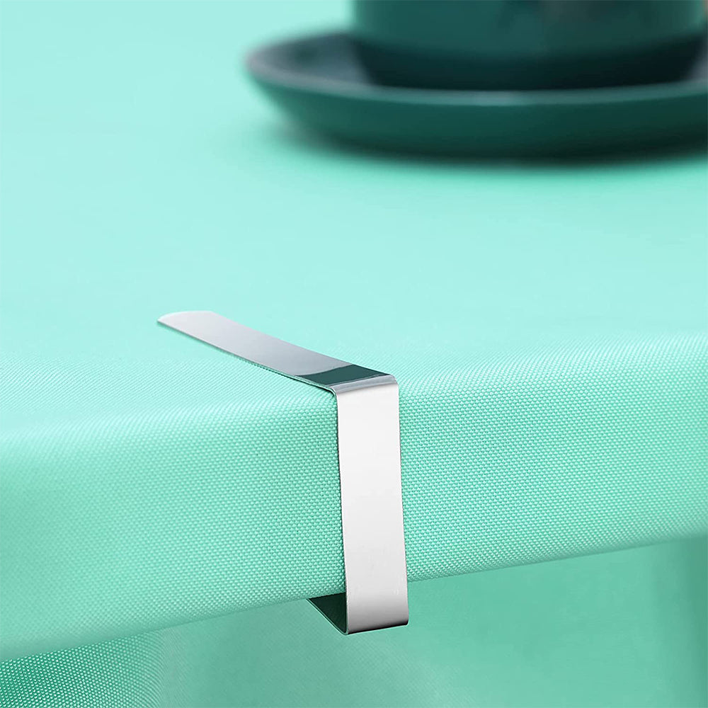 24PCS Stainless Steel Tablecloth Clips Triangle Desk Table Cloth Cover Clamps