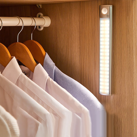 LED Motion Sensor Night Light Rechargeable Closet Kitchen Cabinet Strip Light