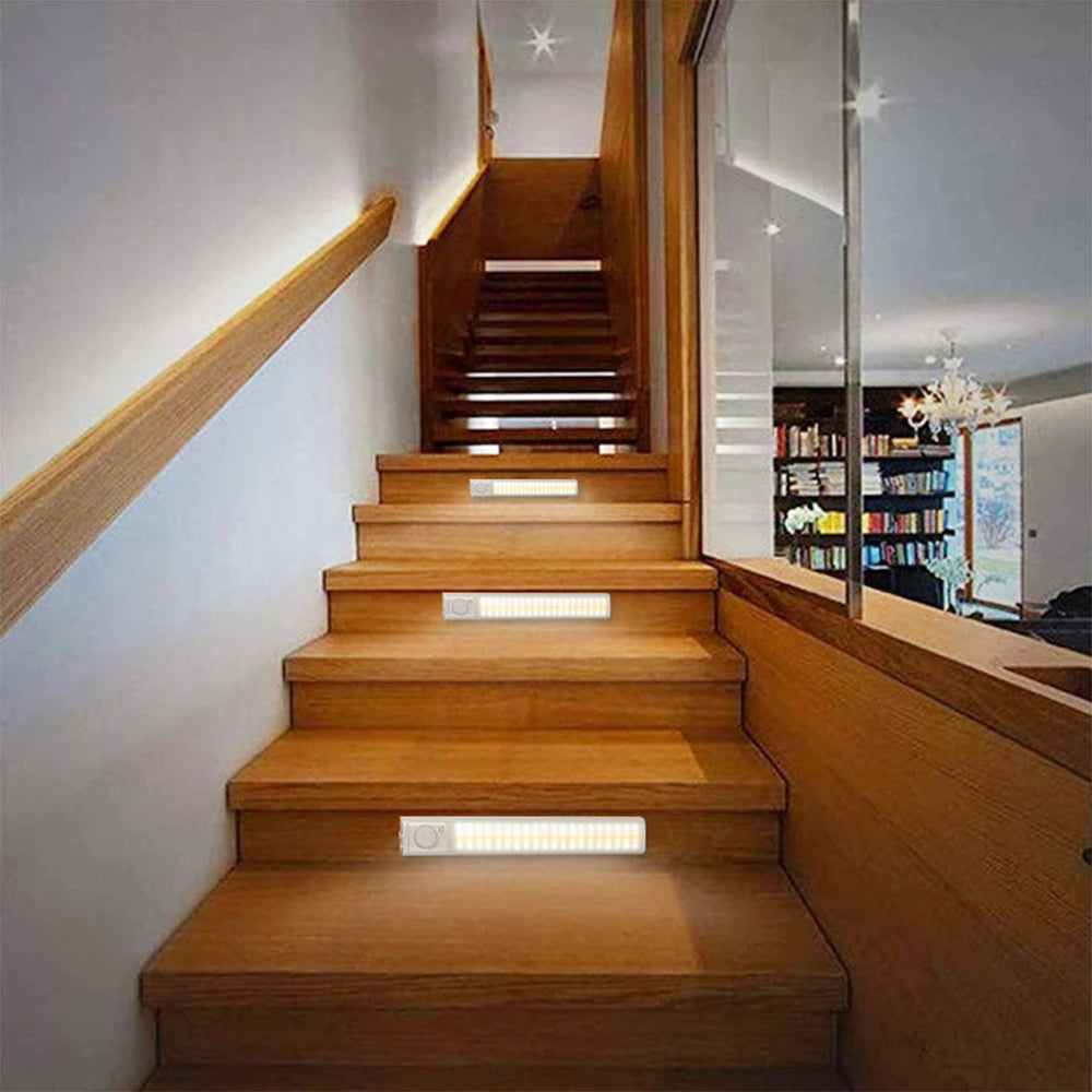 LED Motion Sensor Night Light Rechargeable Closet Kitchen Cabinet Strip Light