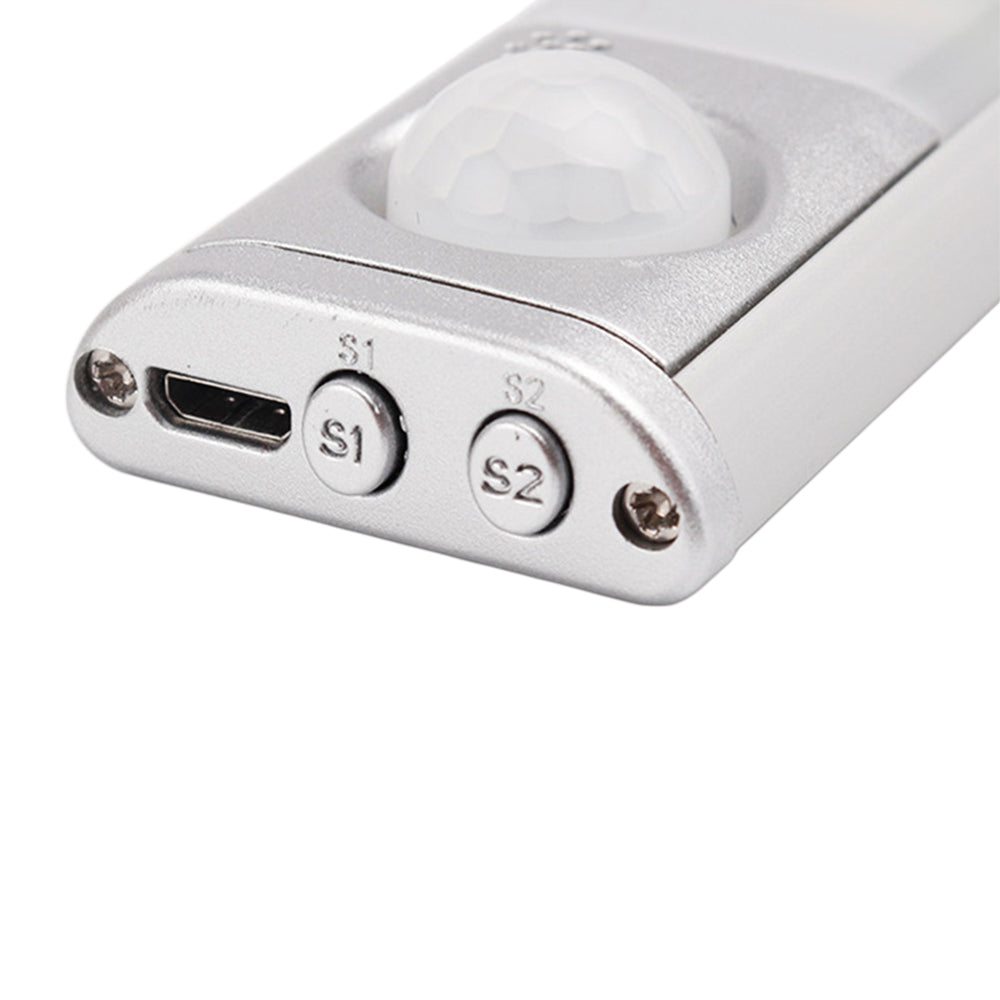 2X LED Motion Sensor Night Light Rechargeable Closet Kitchen Cabinet Strip Light