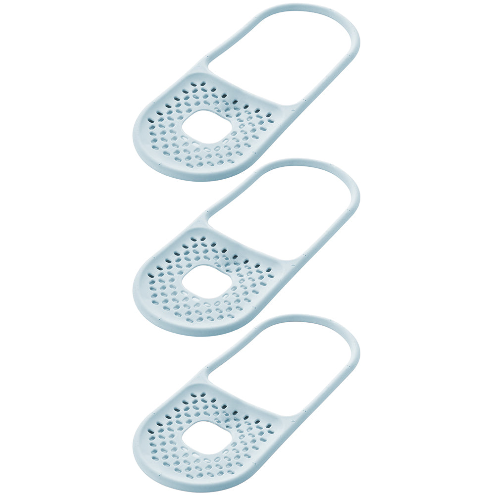 3X Blue Sponge Holder Bendable Sink Drain Hanger Rack Expandable Storage